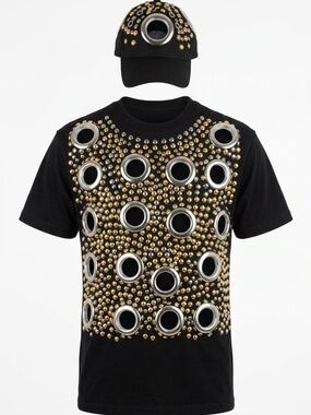 Studded Hat And Tee Set